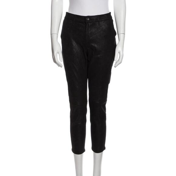 $850 rag & bone Black Lamb Leather Pants - 27 - Picture 1 of 7